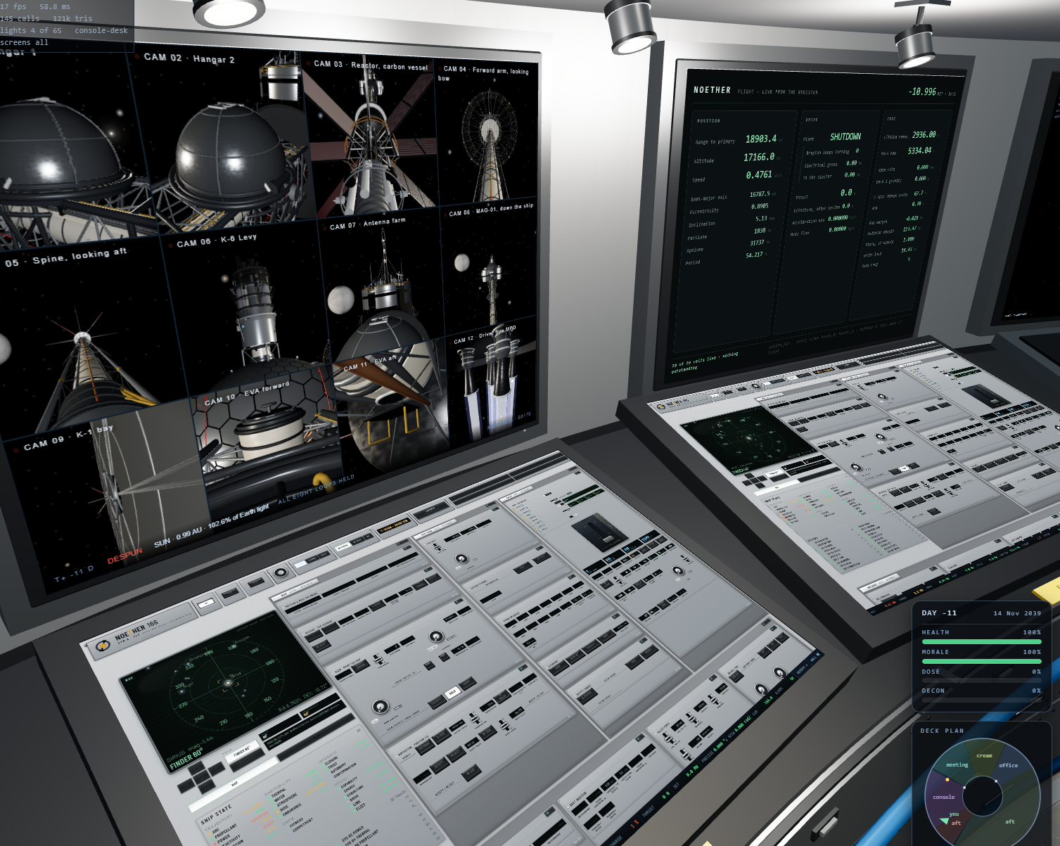 The camera bank and console